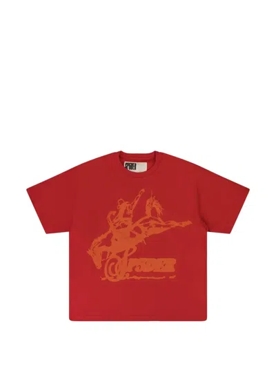 Sp5der Rodeo Hw Short-sleeve T-shirt In Red