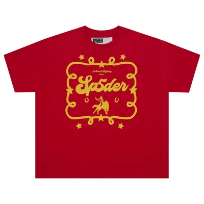 Pre-owned Sp5der Rodeo Poster Tee 'red' | Men's Size S