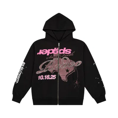 Pre-owned Sp5der Rodeo Texas Zip Hoodie 'black' | Men's Size Xxl