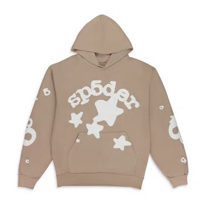 Sp5der Sand Beluga Hoodie In Brown