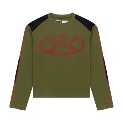 Pre-owned Sp5der Service Long-sleeve 'chive' | Green | Men's Size Xl