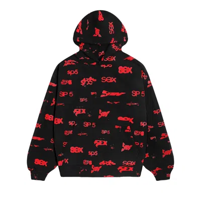 Pre-owned Sp5der Sex Aop Hoodie 'black' | Men's Size L
