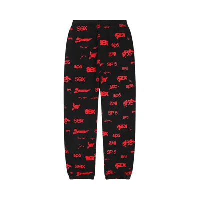 Pre-owned Sp5der Sex Aop Sweatpant 'black'