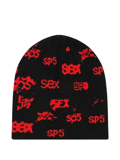 Sp5der Sex Skully Beanie Hat In Black
