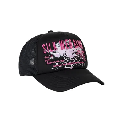 Pre-owned Sp5der Silk Web Bank Trucker 'black' | Men's Size Onesize