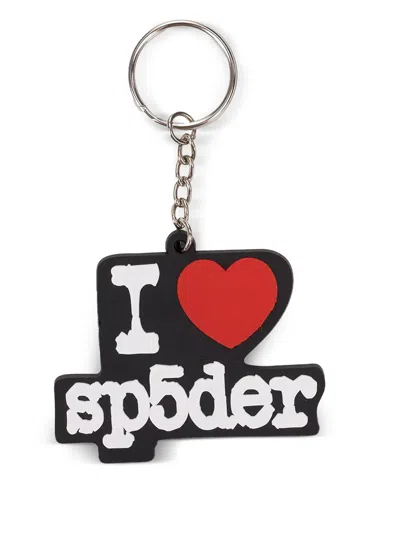 Sp5der Souvenir Keychain In Black