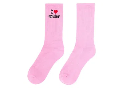 Pre-owned Sp5der Souvenir Sock In Pink