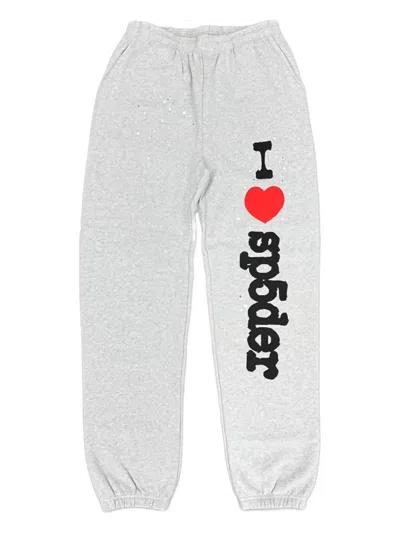 Sp5der Souvenir Sweatpants In Gray