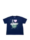 Sp5der Souvenir Web Logo T-shirt In Blue