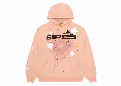 Pre-owned Sp5der Sp5 Hoodie In Bellini