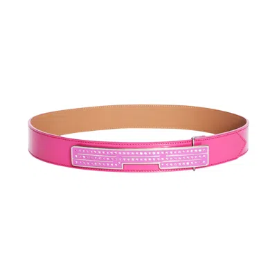 Pre-owned Sp5der Sp5 Logo Belt 'pink' | Men's Size L/xl