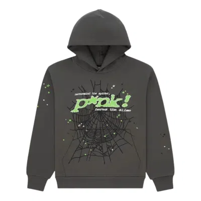 Sp5der Punk V2 Spider-web Hoodie In Gray