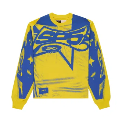 Pre-owned Sp5der Sp5 Winners Long-sleeve 'yellow' | Men's Size S