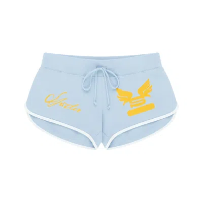 Pre-owned Sp5der Sp5wom Track Short 'light Sky Blue' | Men's Size S