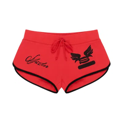 Pre-owned Sp5der Sp5wom Track Short 'red' | Men's Size S