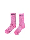 Sp5der Spiderweb-print Socks In Pink