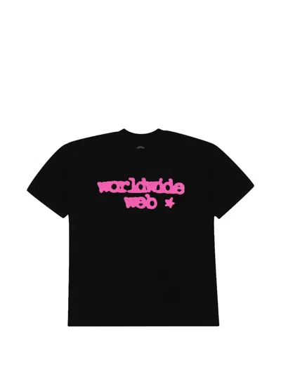 Sp5der Spiderweb-print Short-sleeved T-shirt In Black