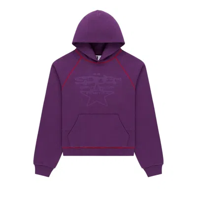 Pre-owned Sp5der Splat Collision Hoodie 'purple' | Men's Size M