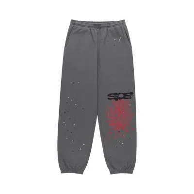 Pre-owned Sp5der Splat Punk Sweatpant 'slate' | Grey | Men's Size S In Gray