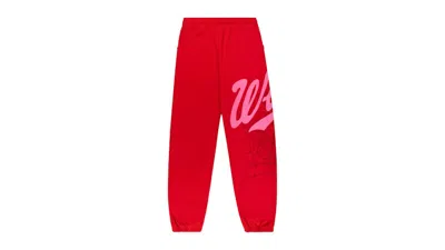 Pre-owned Sp5der Stadium Sweatpant In Red