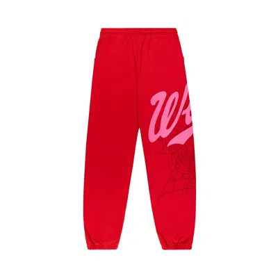 Pre-owned Sp5der Stadium Sweatpant 'red' | Men's Size Xl
