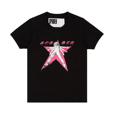 Pre-owned Sp5der Star Girl Baby Tee 'black' | Men's Size M