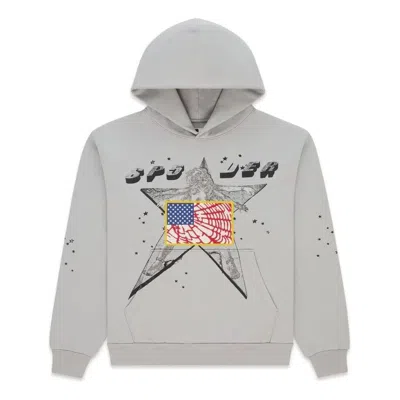 Sp5der Star Girl Hoodie 'grey' In Gray