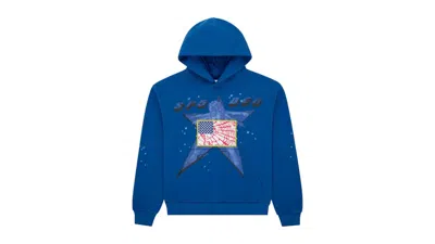 Pre-owned Sp5der Star Girl Hoodie In Blue