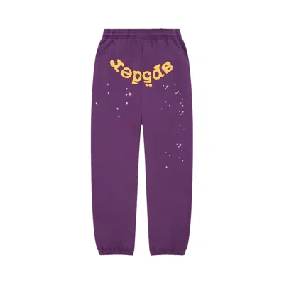 Pre-owned Sp5der Star Og Web V2 Sweatpant 'purple' | Men's Size L