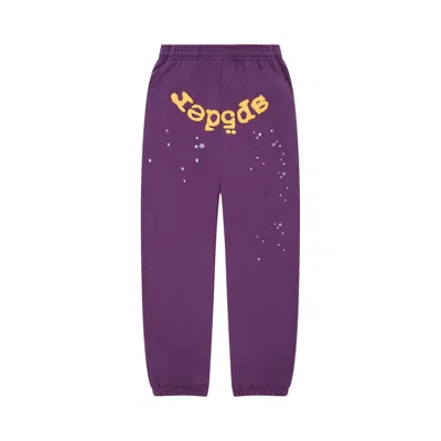 Pre-owned Sp5der Star Og Web V2 Sweatpant 'purple' | Men's Size Xl