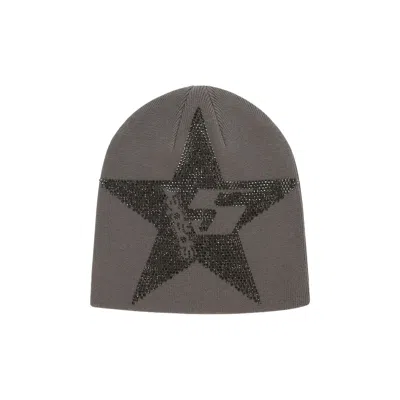 Pre-owned Sp5der Star Rhinestone Skully 'slate Grey' | Men's Size Onesize In Gray