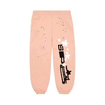 Pre-owned Sp5der Sweatpants 'bellini' In Orange