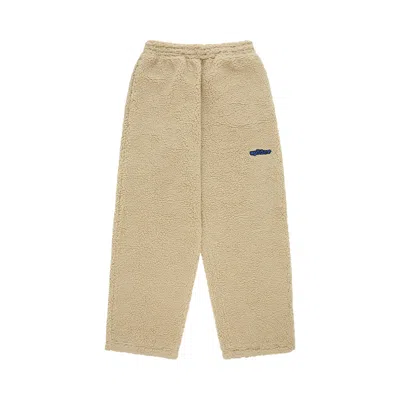 Pre-owned Sp5der Teddy Fleece Pant 'tan' | Men's Size M In Brown