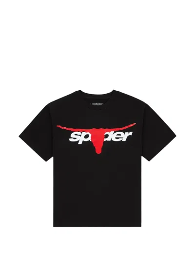 Sp5der Tx 5 Flag T-shirt In Black