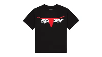 Pre-owned Sp5der Tx5 Flag Tee Shirt In Black