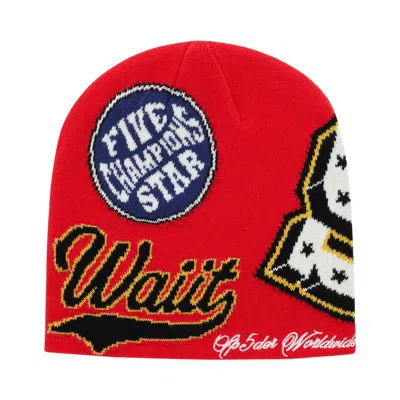 Pre-owned Sp5der Varsity Skully 'red' | Men's Size Onesize