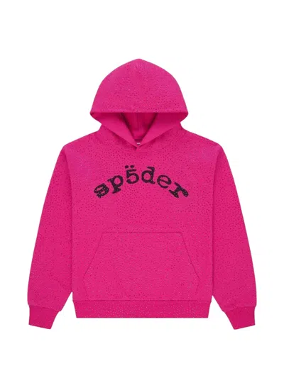 Sp5der Vvs Hoodie In Pink