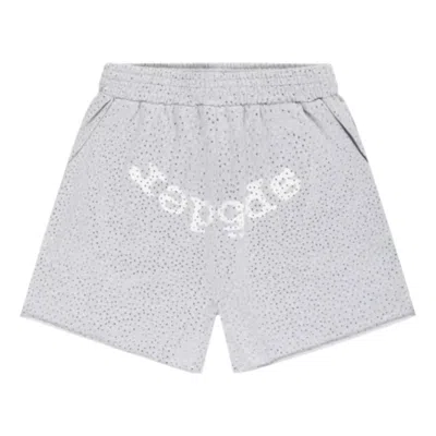 Sp5der Vvs Sweatshorts 'heather Grey' In Gray