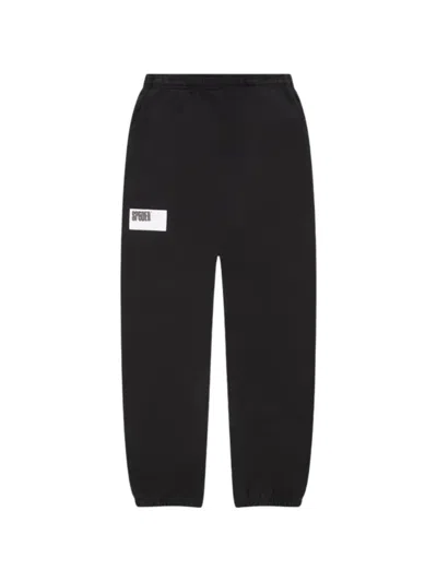 Sp5der Logo-patch Sweatpants In Black