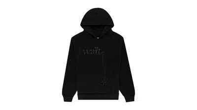 Pre-owned Sp5der Wait Stone Hoodie In Black