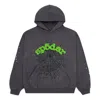 Sp5der Wait Web Hoodie 'slate Grey' In Gray