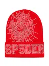 Sp5der Web Beanie In Red