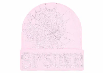 Pre-owned Sp5der Web Beanie In Pink