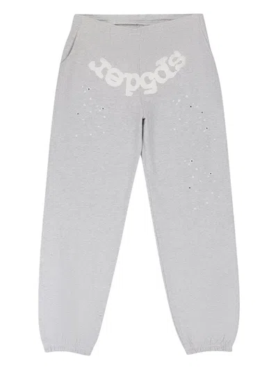 SP5DER WEB-EMBELLISHED TRACK PANTS