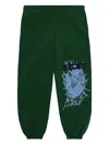Sp5der Web-embroidered Track Pants In Green