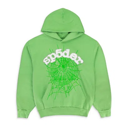 SP5DER WEB GREEN HOODIE & SWEATSHIRT