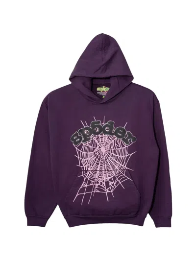 Sp5der Web Hoodie In Purple