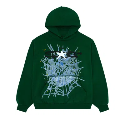 Pre-owned Sp5der Web Hoodie 'hunter Green'