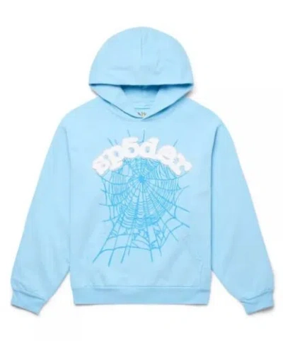 Pre-owned Sp5der Web Hoodie ‘sky Blue' S | (100% Authentic)