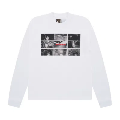 Pre-owned Sp5der Web Monitor Long-sleeve Hw Tee 'white' | Men's Size M